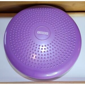 YOGU Pilates Yoga Inflated Purple‎ Air Stability Wobble Cushion 13 inches *EUC*
